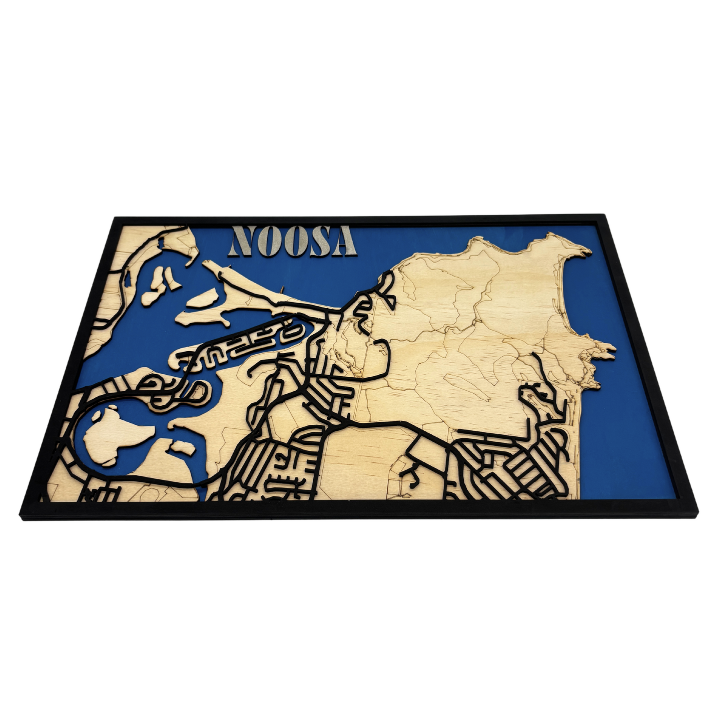 Noosa Wooden Map Wall Art