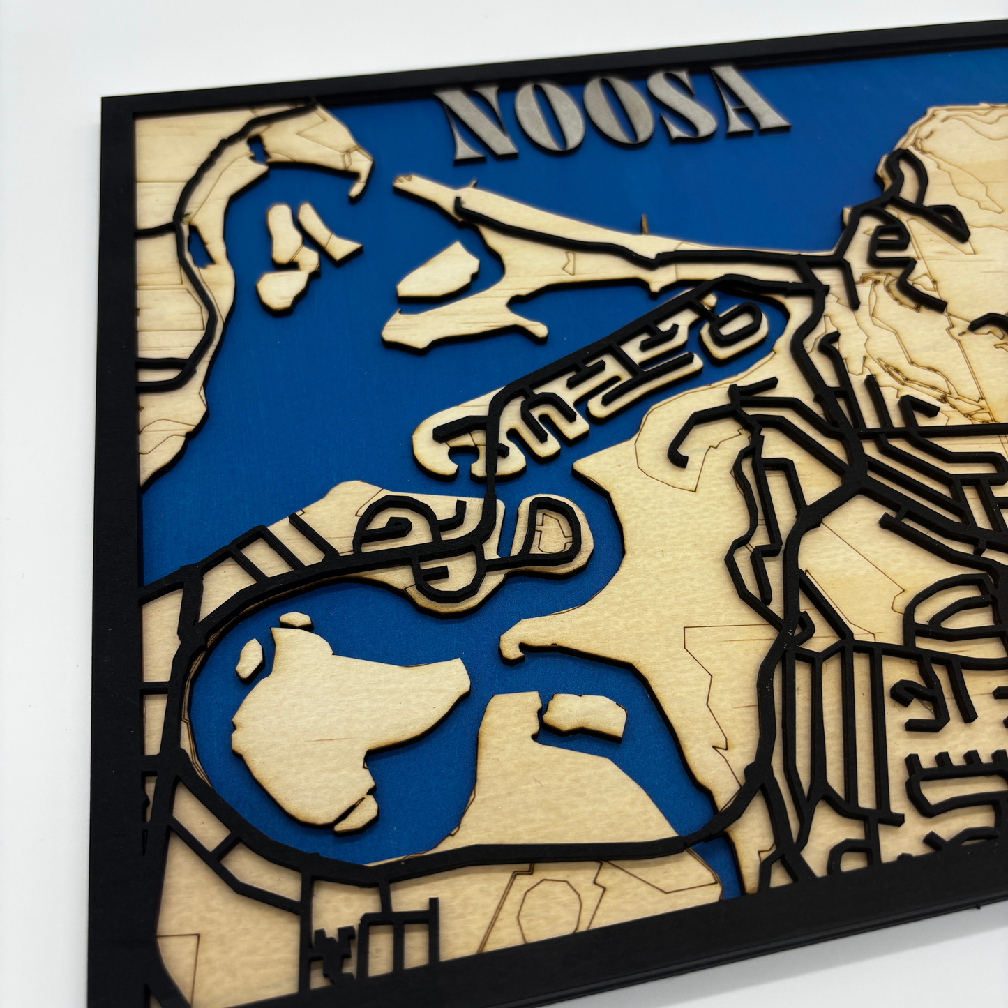 Noosa Wooden Map Wall Art