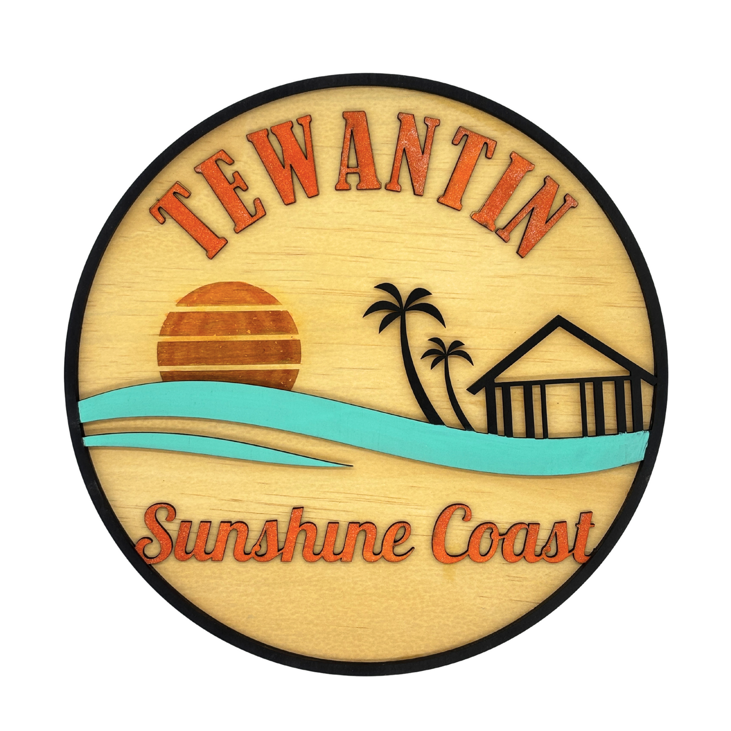 Tewantin Layered Wooden Art – Sunshine Coast Coastal Décor