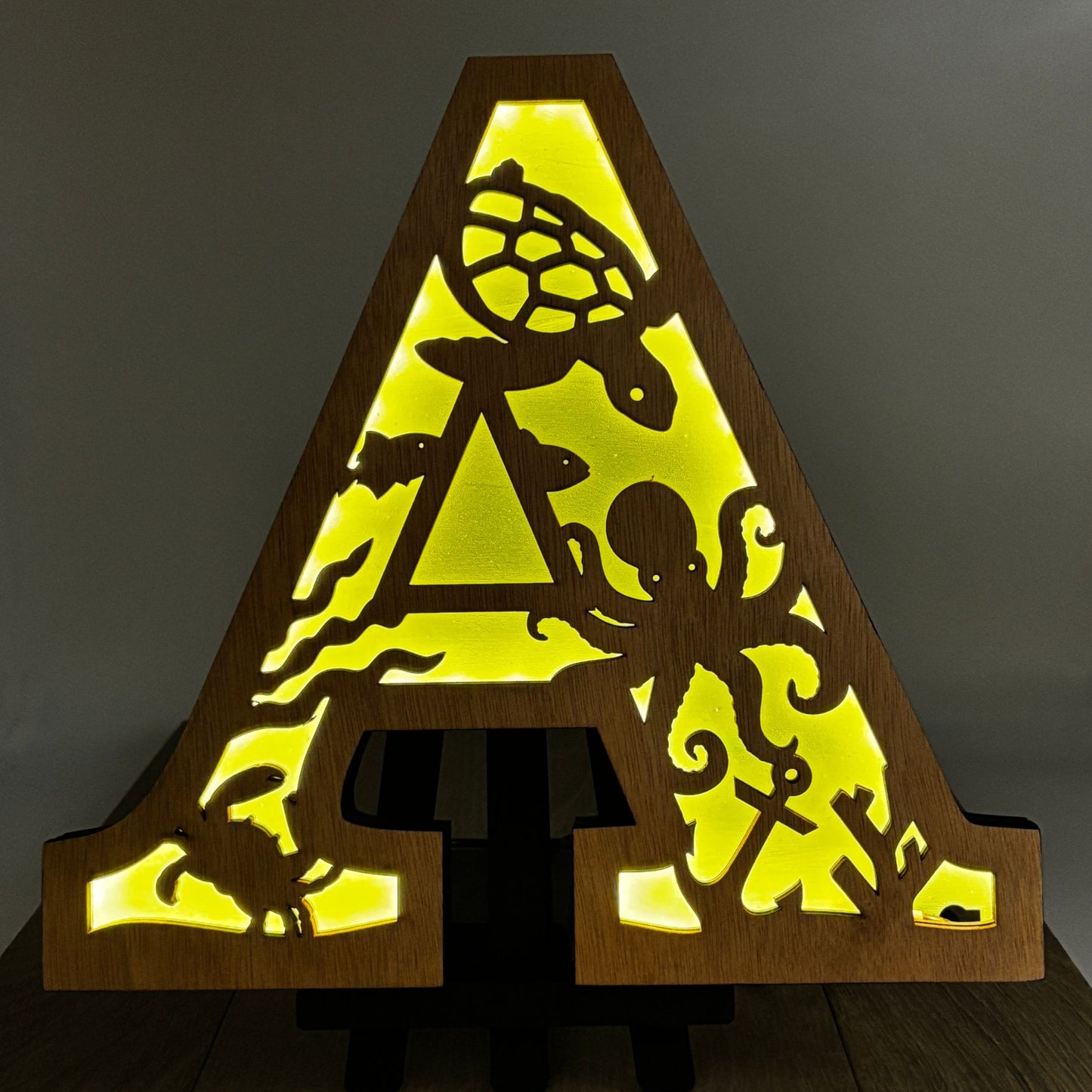 Wooden LED Art Lamp – Alpabeth Marine