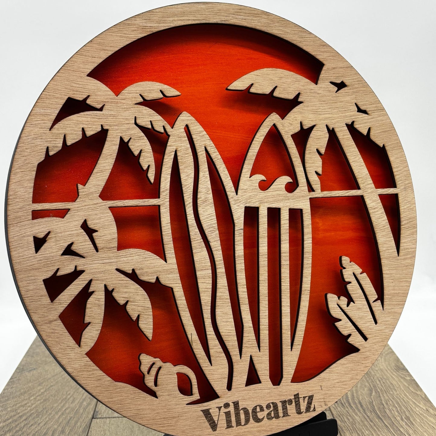 Wooden LED Art Lamp – Surf Life