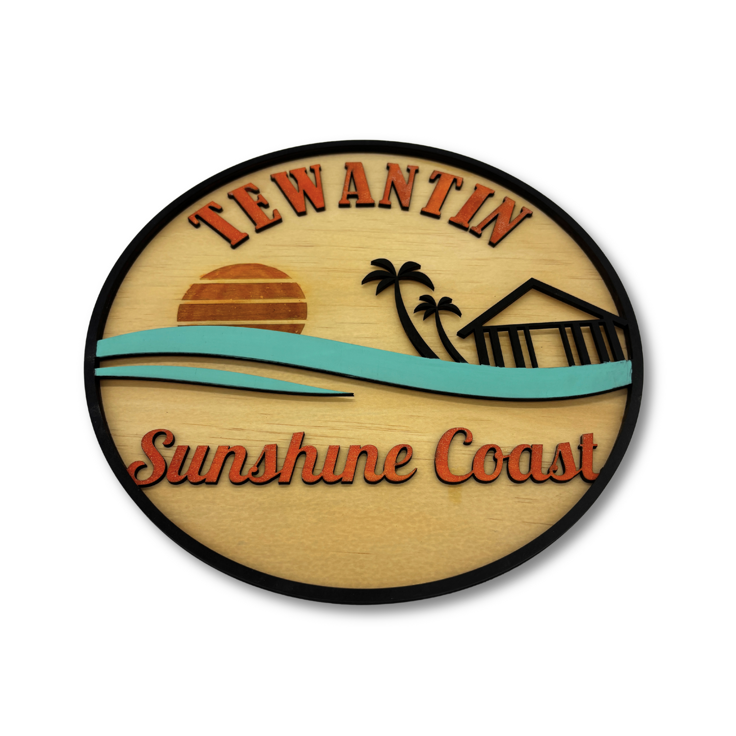 Tewantin Layered Wooden Art – Sunshine Coast Coastal Décor