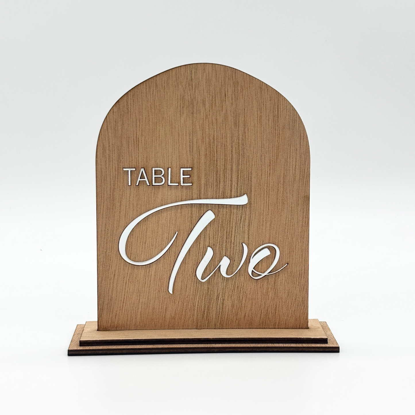 Wooden & Acrylic Table Number Sign