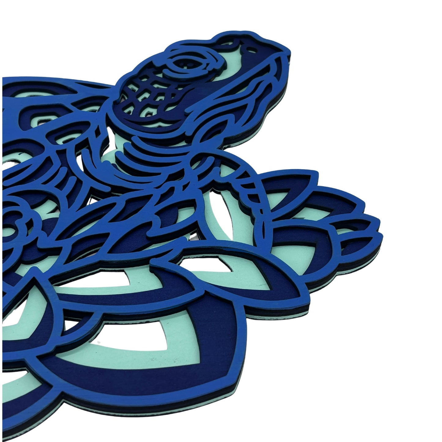 Wooden Turtle Wall Art – Ocean Blue