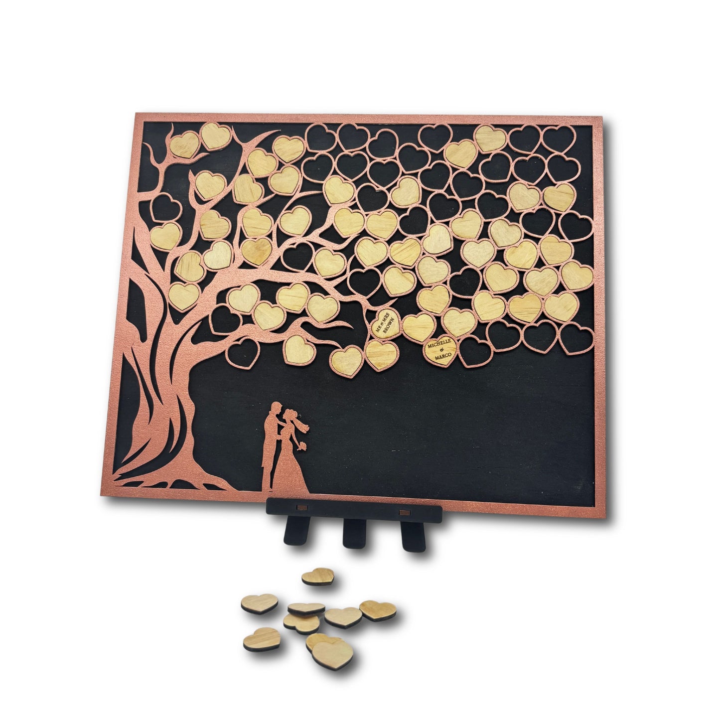 Wedding Guest Book – Wooden Tree of Hearts