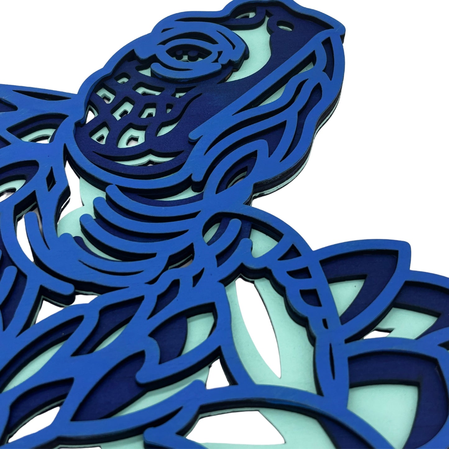 Wooden Turtle Wall Art – Ocean Blue