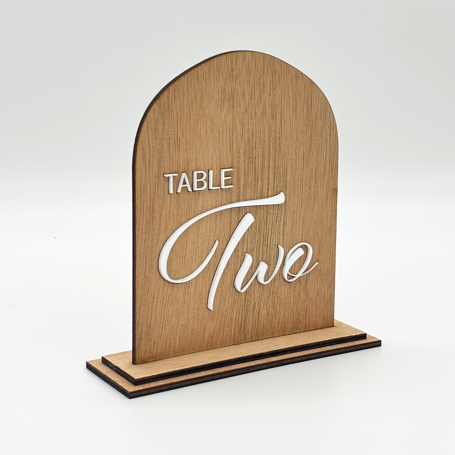 Wooden & Acrylic Table Number Sign