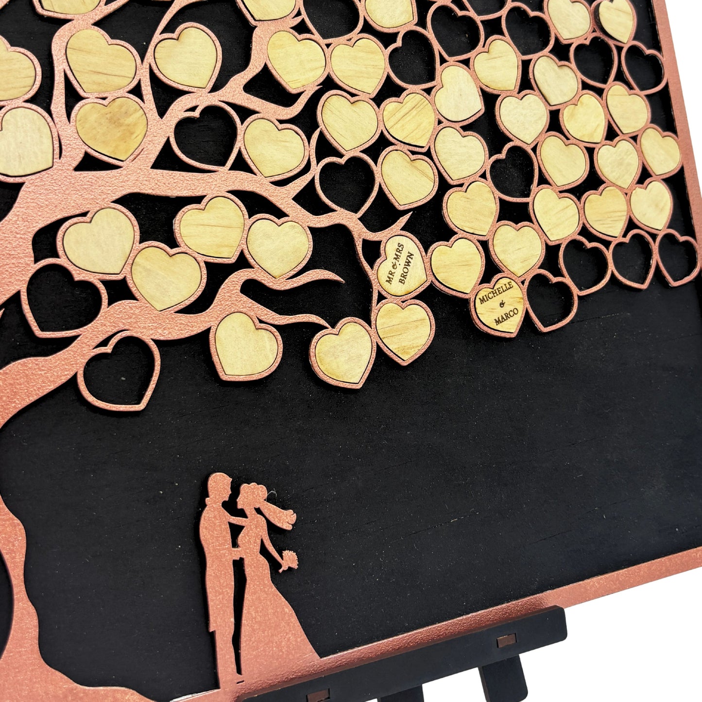 Wedding Guest Book – Wooden Tree of Hearts