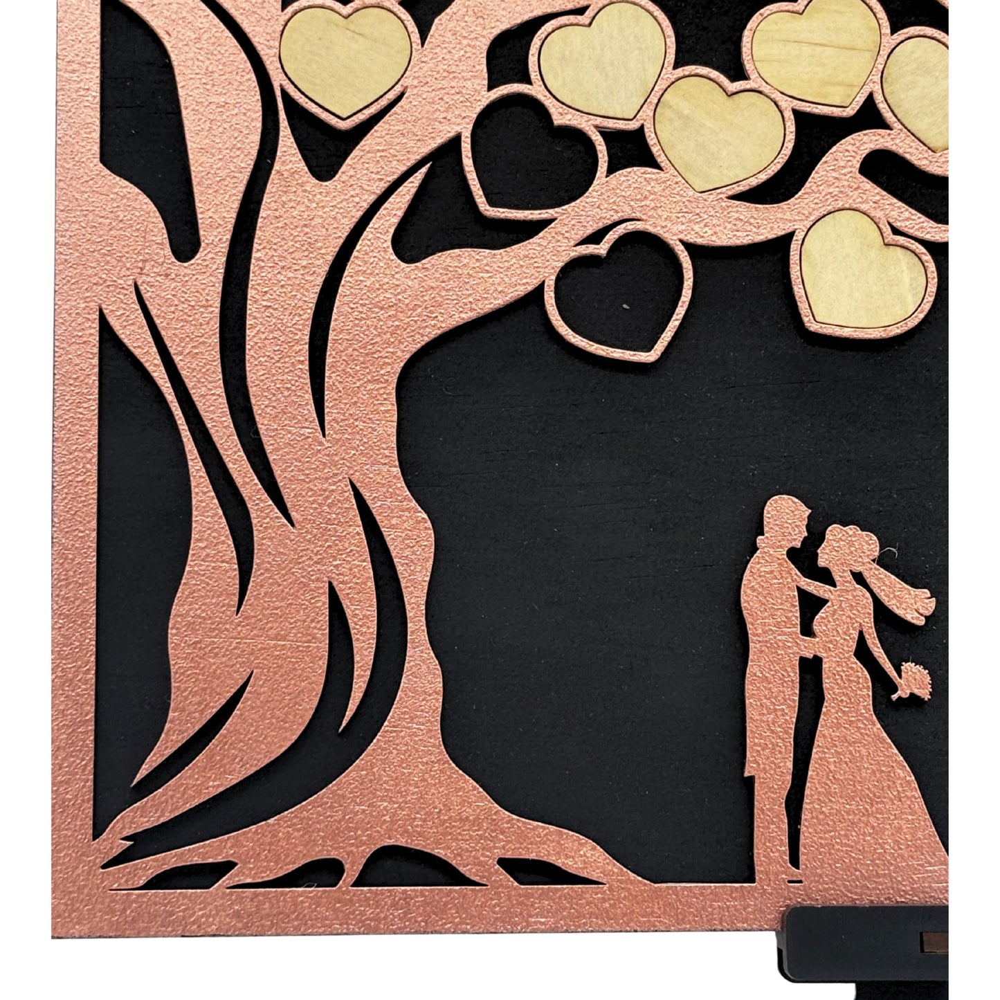 Wedding Guest Book – Wooden Tree of Hearts