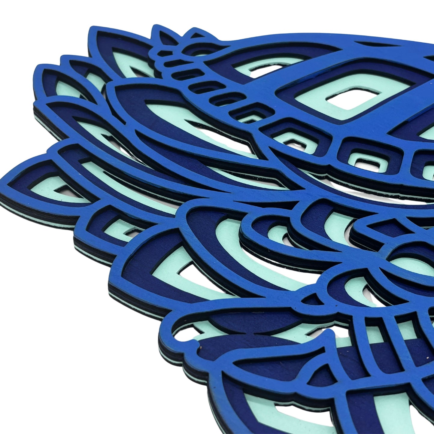 Wooden Turtle Wall Art – Ocean Blue