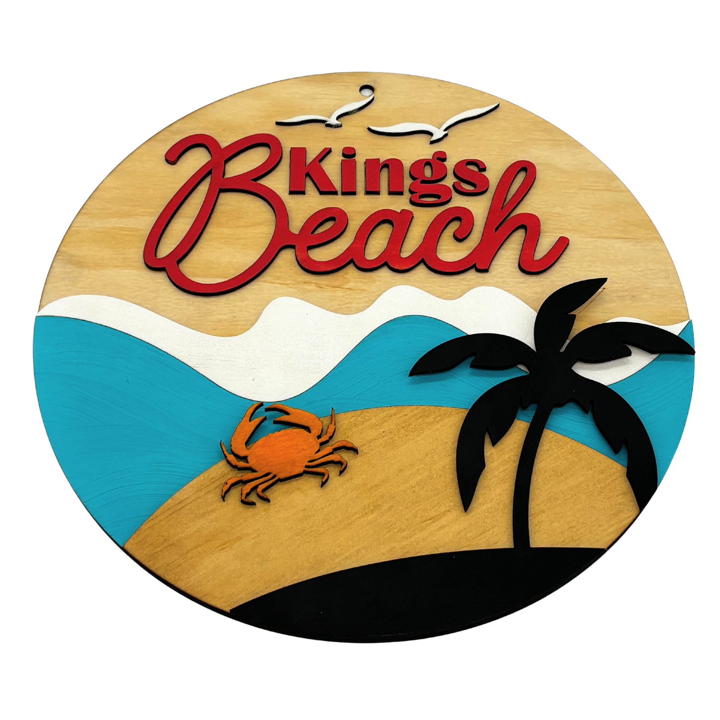 Kings Beach Wall Sign – Coastal Wooden Decor