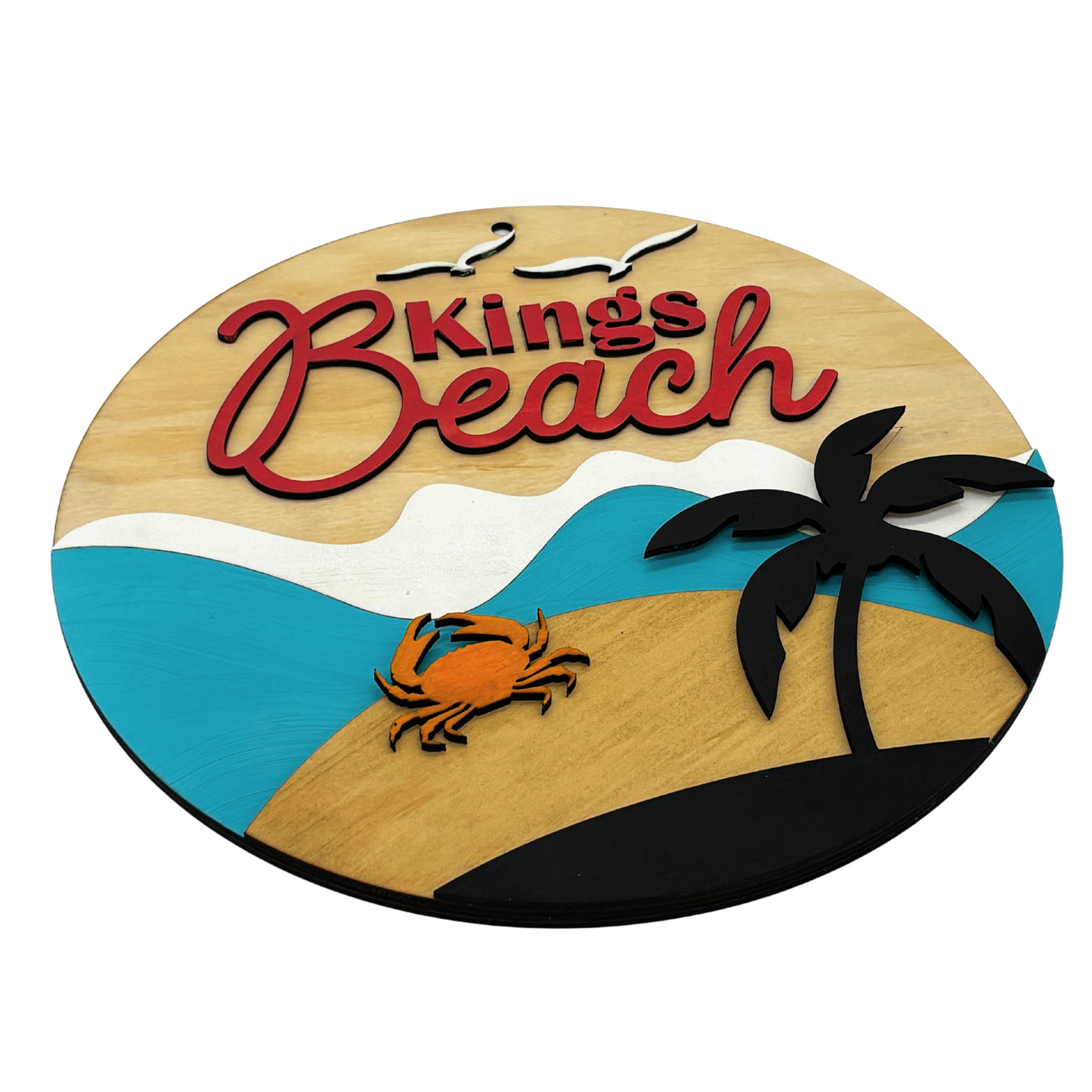 Kings Beach Wall Sign – Coastal Wooden Decor