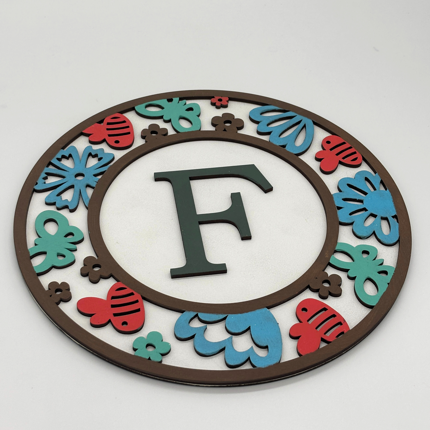 Kids Name Initial Sign – Bees and Flowers