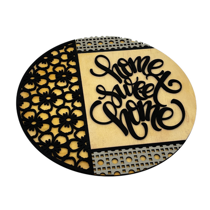 Home Sweet Home Wall Sign – Elegant Wood Sign Decor