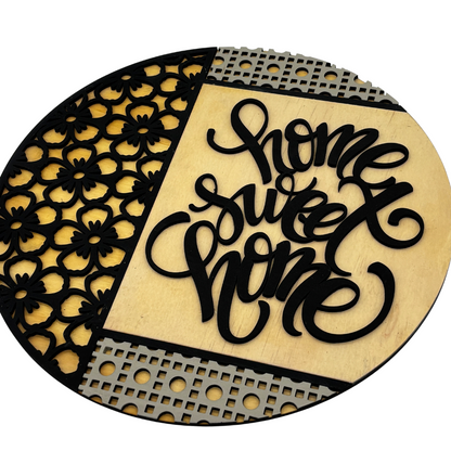 Home Sweet Home Wall Sign – Elegant Wood Sign Decor