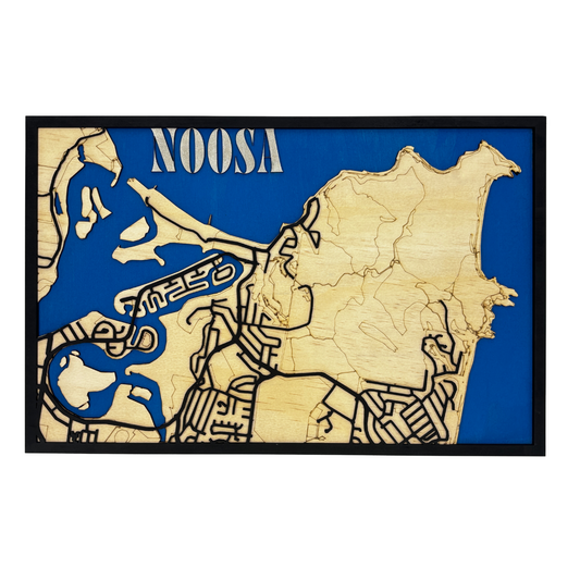 Noosa Wooden Map Wall Art