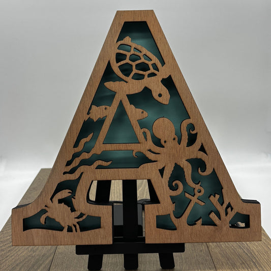 Wooden LED Art Lamp – Alpabeth Marine