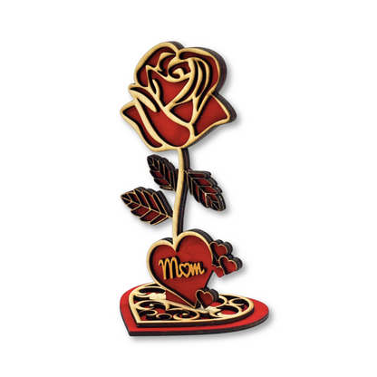 Personalized Laser-Cut Rose Keepsake