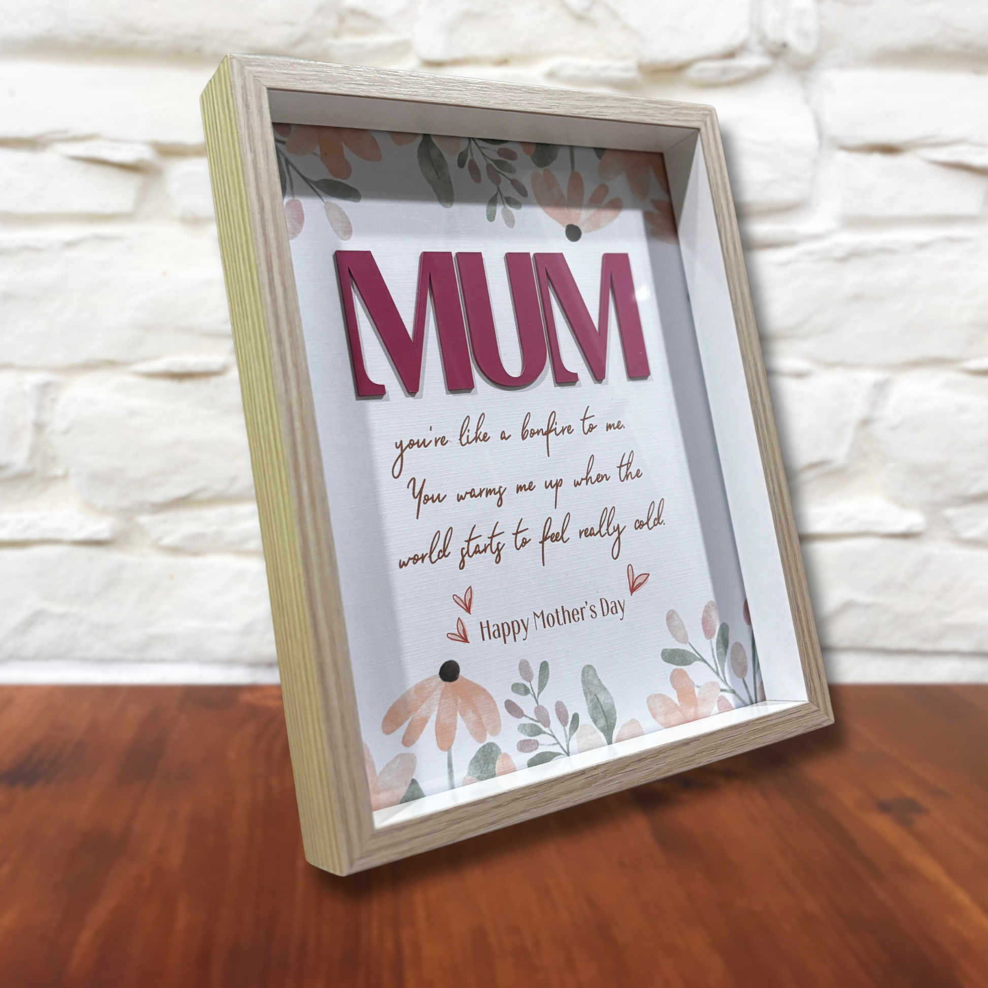 Mother's Day Framed Quote – “MUM” Shadow Box Frame