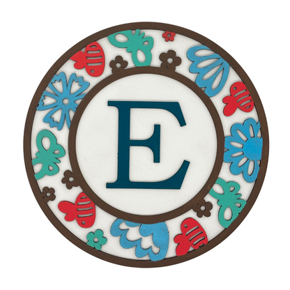 Kids Name Initial Sign – Bees and Flowers