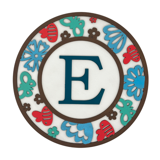 Kids Name Initial Sign – Bees and Flowers