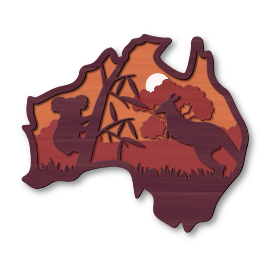 Australia map wall art