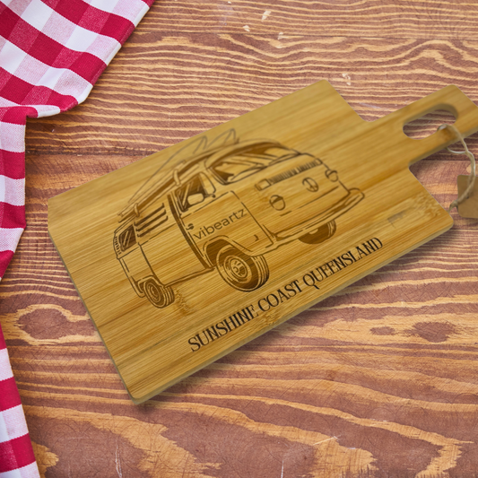 Serving Short Bamboo Board Bamboo - Combi Van Life