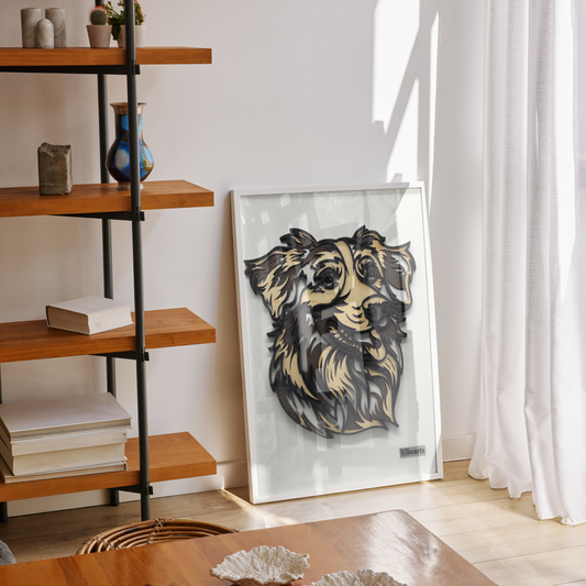 Happy Aussie – Framed Wooden Dog Wall Art